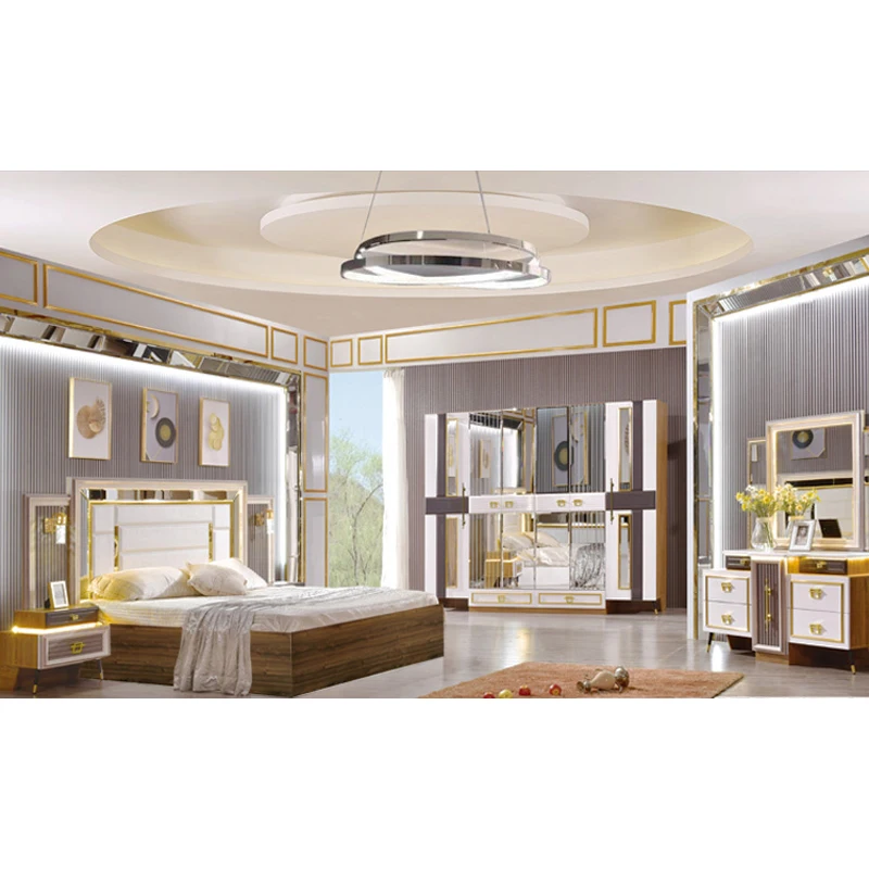 キングサイズクラシックモダンベッドルームセットマスター