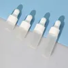 frosted dropper bottle + white ring + white cap