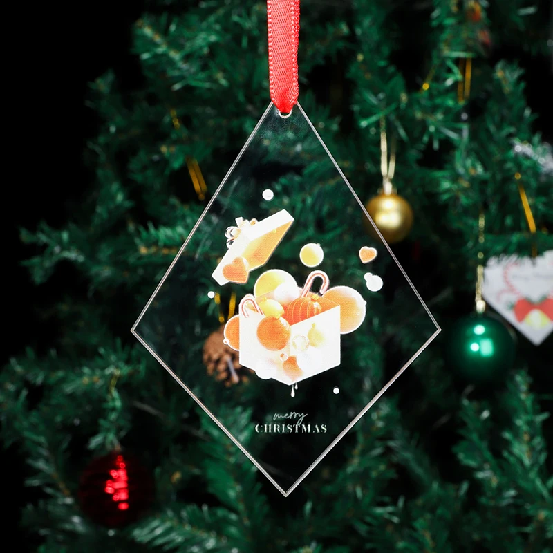 product xqgj 005 laser engraved crystal home christmas decorations pendant funny christmas tree hanging ornaments-40