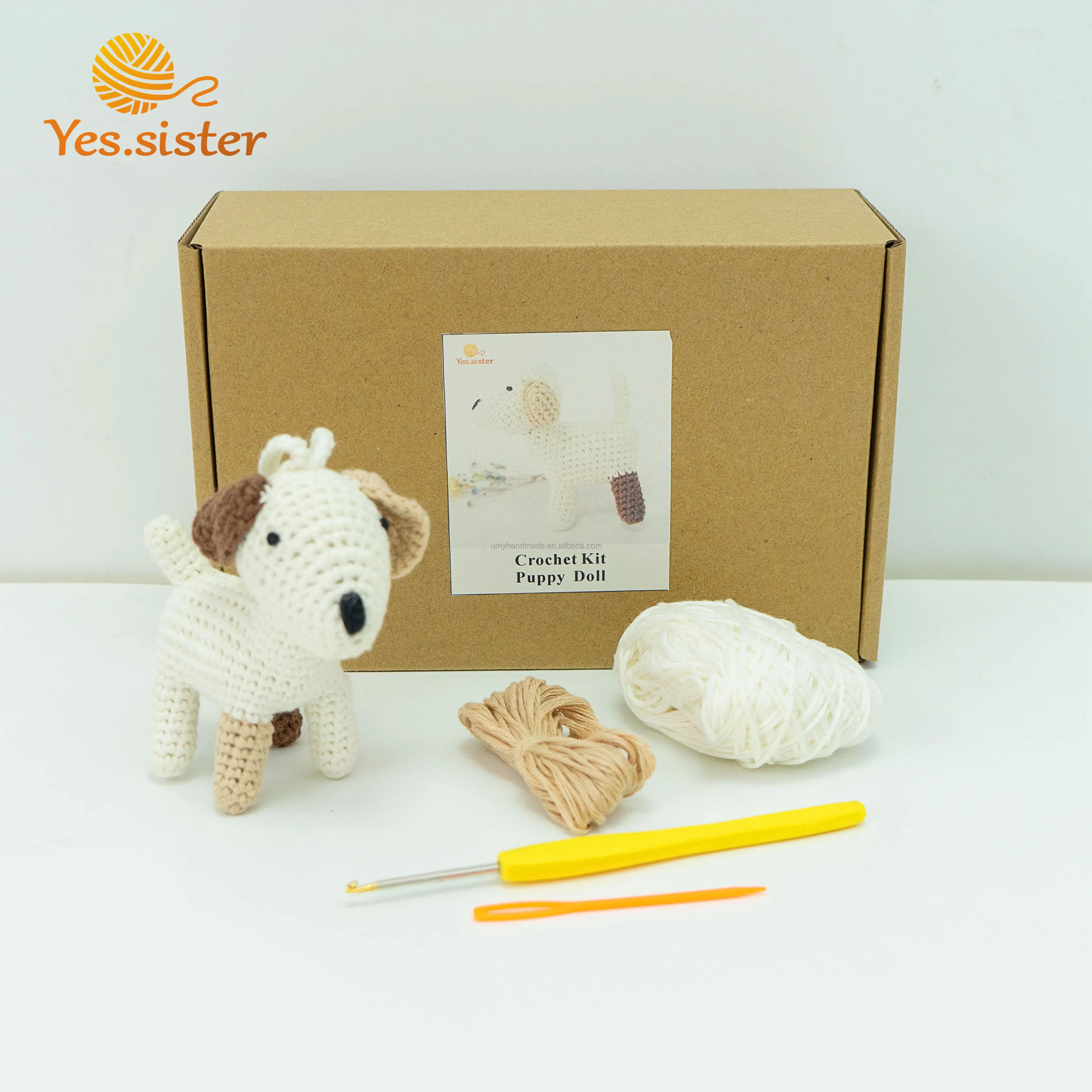 Complete Crochet Kits For Beginners, DIY Balsa Puppy Crochet Kit