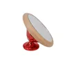 Red stand, natural wood-colored mirror, model: Y22146BR