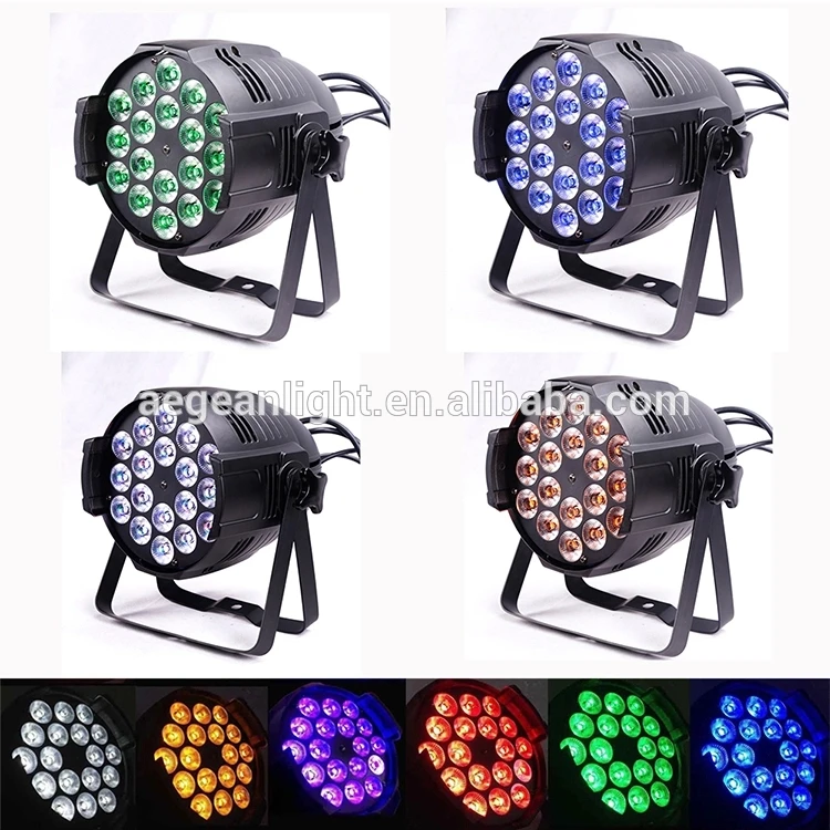 LEDパーライト 18X15W RGBWA UV 6in1 DMX512 制御の夜間ショー用
