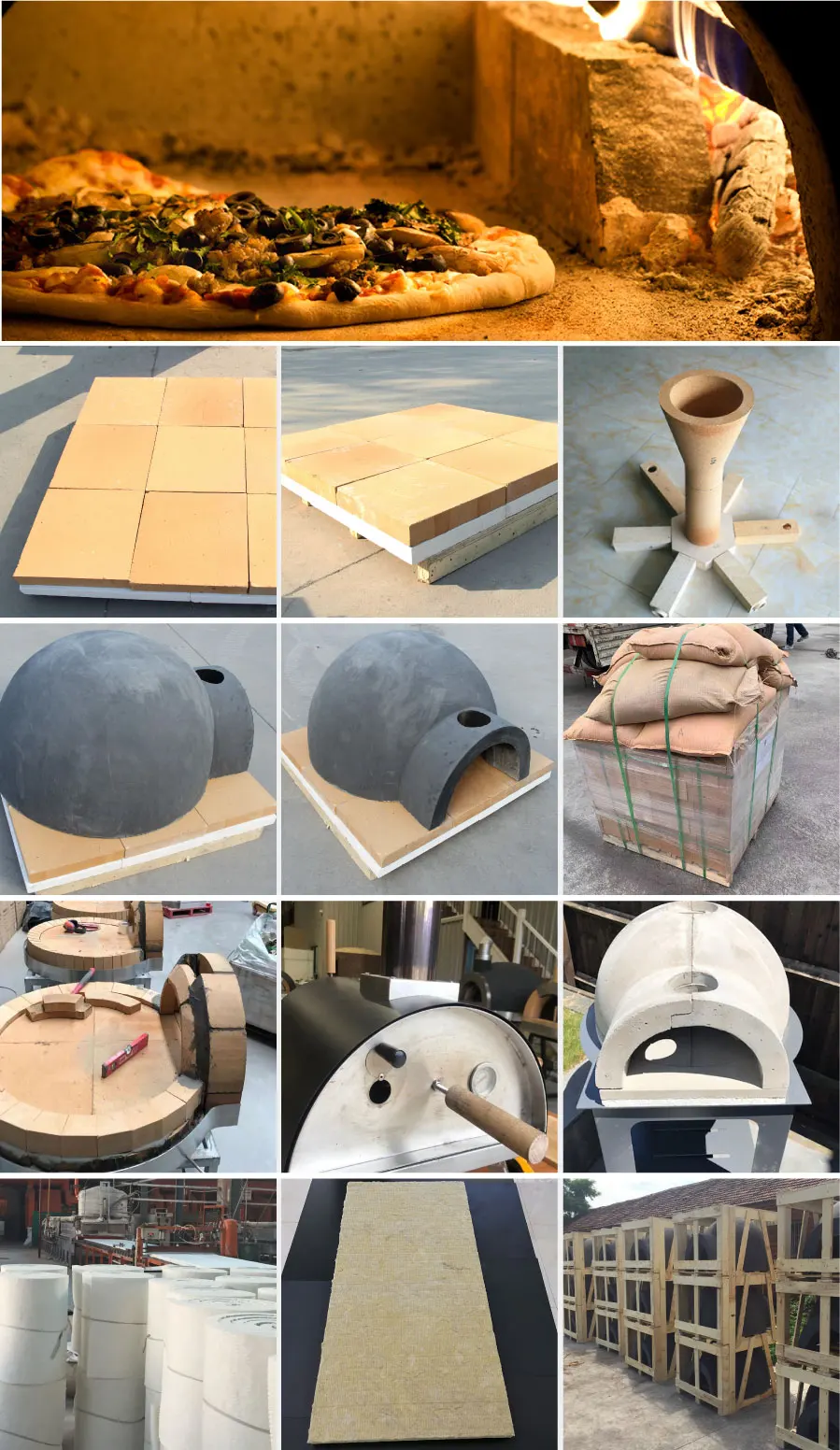 Factory Price Wood Stone Pizza Oven Firebrick Used1260 Degrees Ceramic