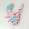 20cm-pink fox keychain