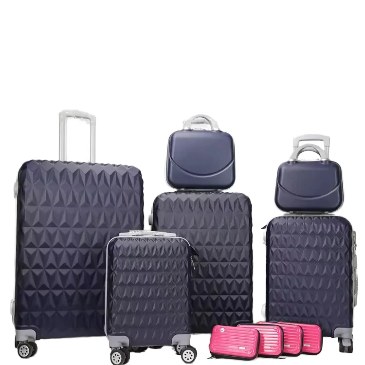 Заводская оптовая продажа ABS/PC комплект из 6 предметов дорожная тележка чемодан хорошего качества 4-колесный чехол с картонной упаковкой хорошая цена