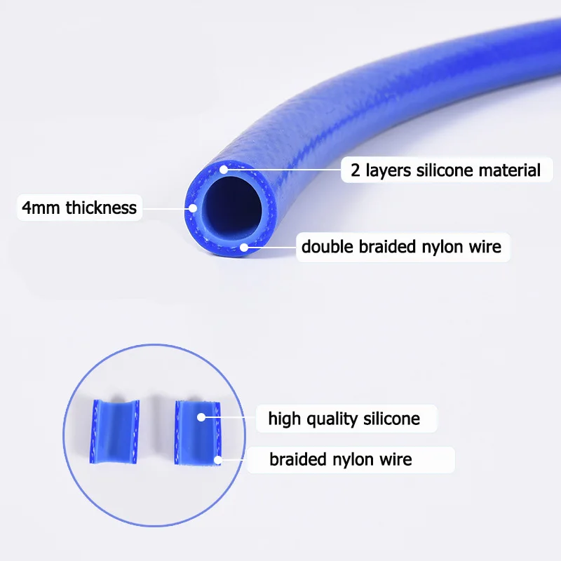Insulated Silicone Hose Hoge Druk Braided Silicone Automotive Hose