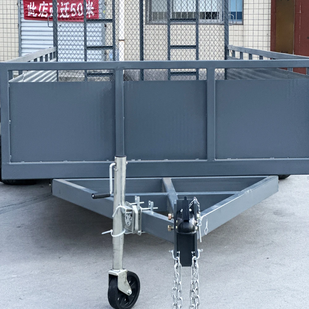 Hot Selling Tandem Axle Tipper Trailer Four Wheel Tractor Farm Trailer 10 Foot Dump Trailer for Farm