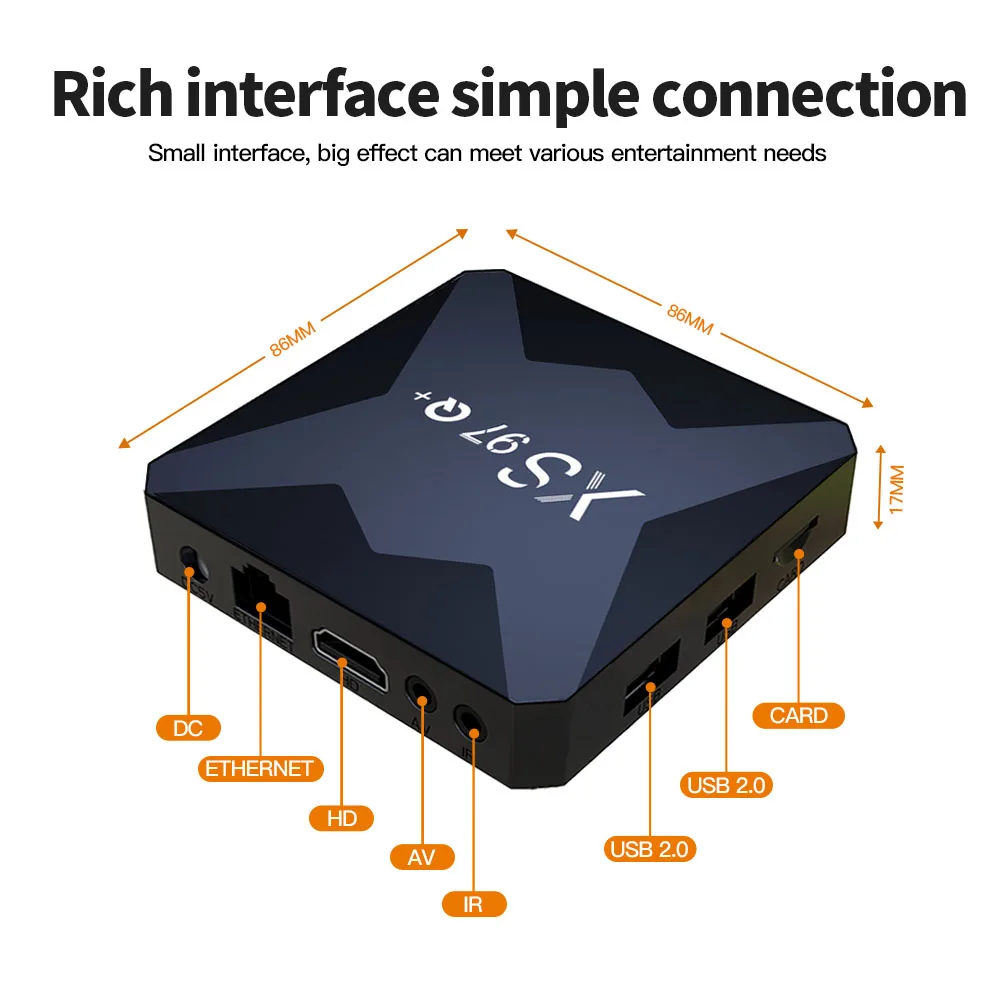 Xs97q+ Custom Logo Ultra 4K 6K Bangla TV Box with Quad Core Processor Free Custom Logo