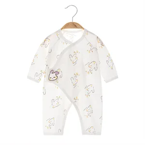 Sun Protection Summer Casual Unisex Newborn Baby Clothes Cartoon Pure Cotton Long Sleeve Romper