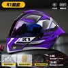 specchio-911 rivelatore casco-r1 nero e viola-3 doppio cer