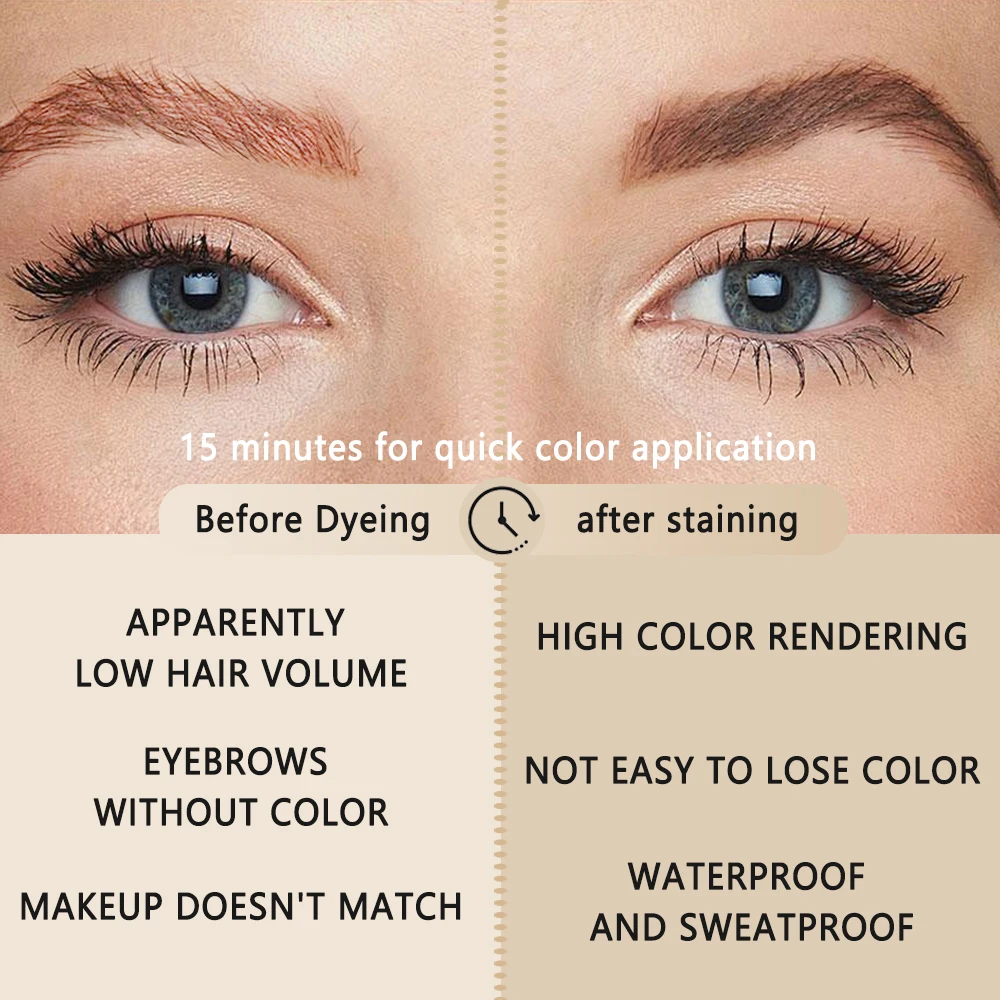 Private Label Henna Professional Eyelash Brow Dye Hybrid Tint Vegan Long Lasting Tattoo Eyebrow Eye Lash Tint Dye Custom Kit Set