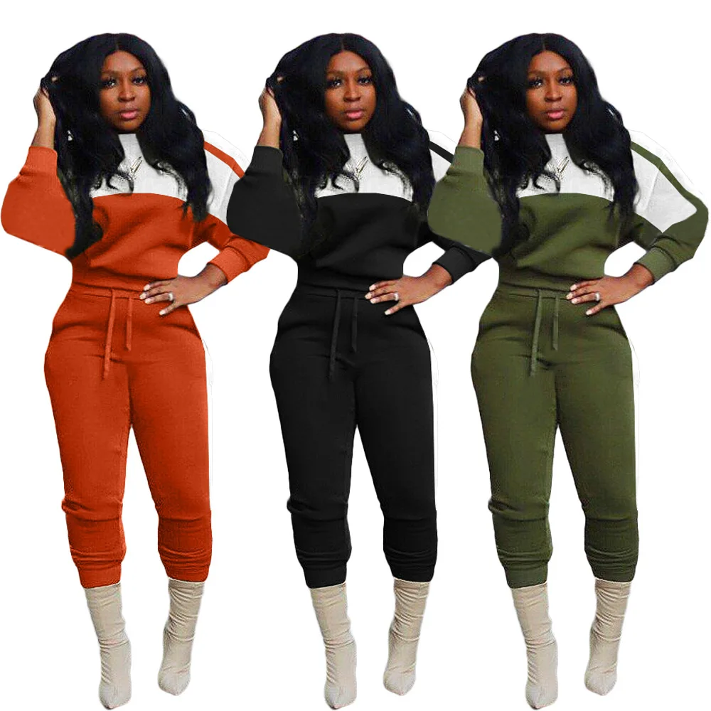 Color Matching Sweat Shirt Women 