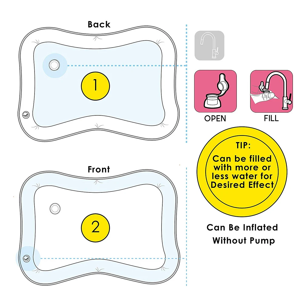 Inflatable Cushion Baby Water Mat Infant Toddler Water Play Mat For Baby Early Education supplier