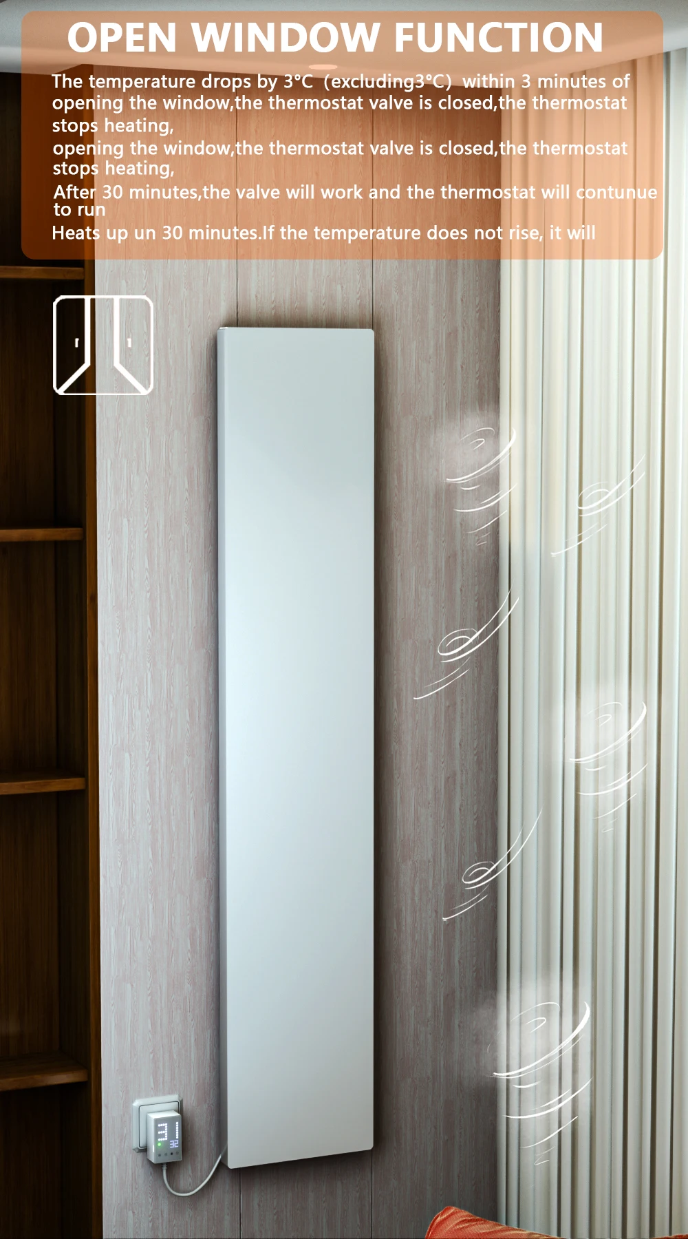 Runhutech Wifi Smart Carbon Crystal Far Infrared Heater Wall Mounted