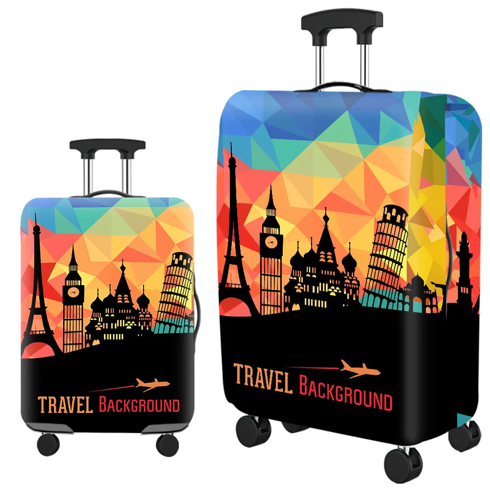 Custom Elastic Polyester Suitcase Cover Protective Luggage case Cover