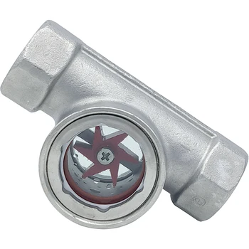 304 stainless steel 1inch high-pressure impeller mirror thread water flow indicator sight glass