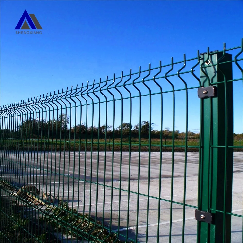 Outdoor Metal Garden Fence Panel 3D Curved Welded Wire Mesh Fence ...