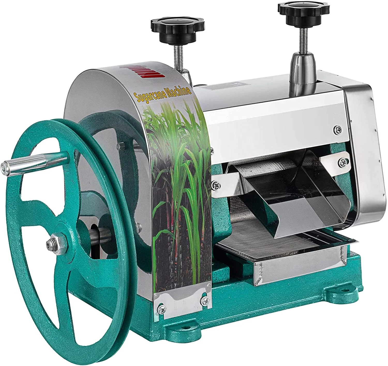 Mesin Jus Tebu Manual, Juicer Tebu Baja Tahan Karat, Ekstraktor Tekanan  Tebu Komersial dengan Handwheel Efisien