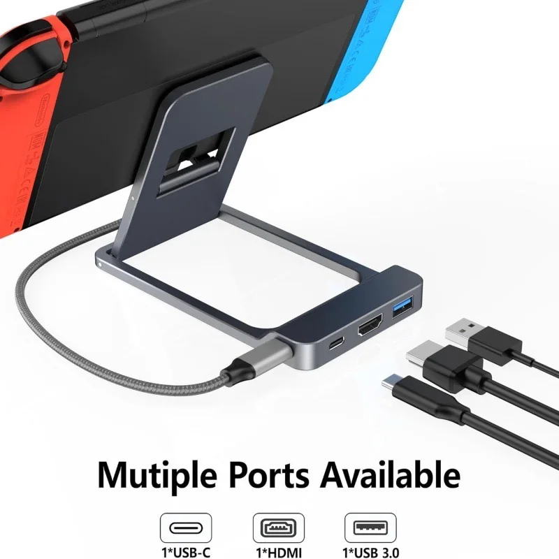 Chinese factory supplier supply  Switch 2 Dock Station Stand HDMI 4k 60hz Pd100w Usb3.0 Mobile Phone Stand 3 In 1 Type C Hub - Buy 3 In 1 Switch 2 Hub 100w Charging Usb3.0 4k60hz Type C Docking Station For Switch 2 switch2 100w Hub With Battery 4k60hz 3-in-1 For Hdmi Usb 3.0 Abs-stock Product For Data Transfer