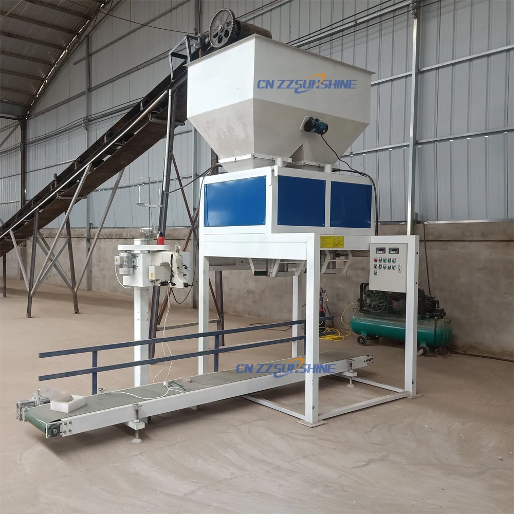 Good Quality Fertilizer Salt Packing Factory Sale Price Fish Feed Bagging Machine Double Bucket Granule/Powder Packaging Machine