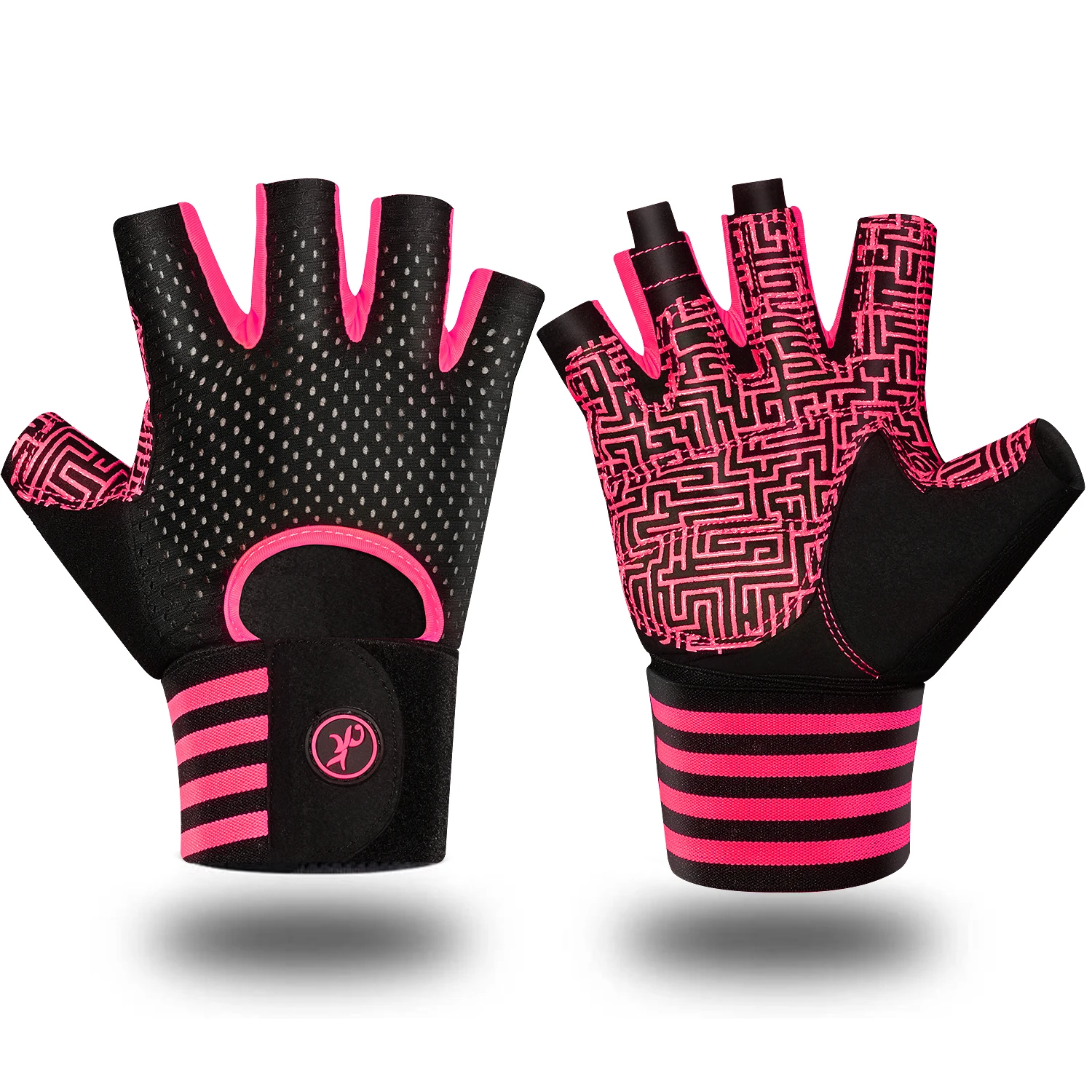 MOREOK Extra Grip Fitness handschuhe 3MM Gel Pad Atmungsaktive rutsch feste  Klimmzge fr Bodybuilding Mikro faser fr Mnner Frauen Gym Workout