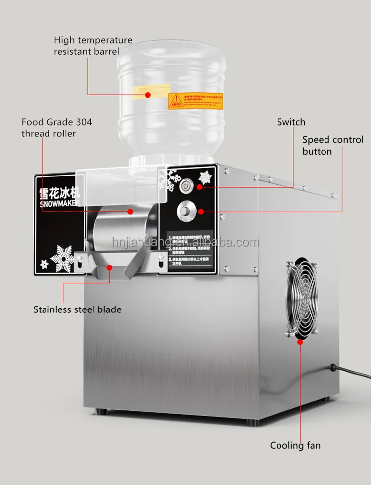 2023 Milk Snow Ice Machine With Desk Mobile Table Commercial Stainless