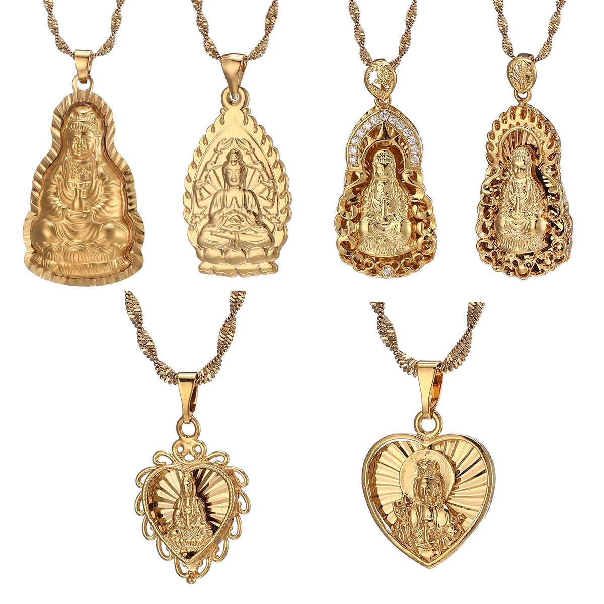 Buddhist Guanyin Pendant Necklace 