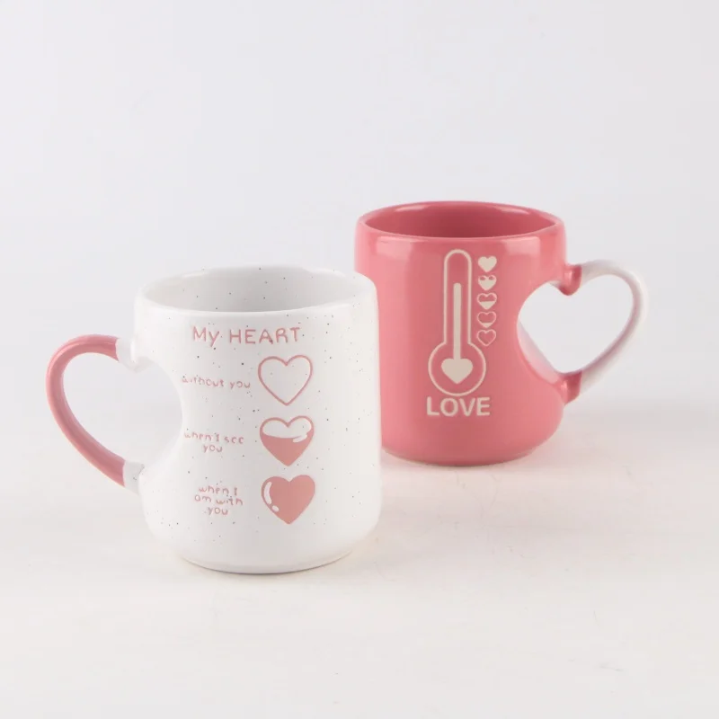 Ceramic Love Cup Frosted Mug with Matte Color Heat Transfer Sublimation for Coffee for Giveaways Holiday Gifts, Party Drinks Mug