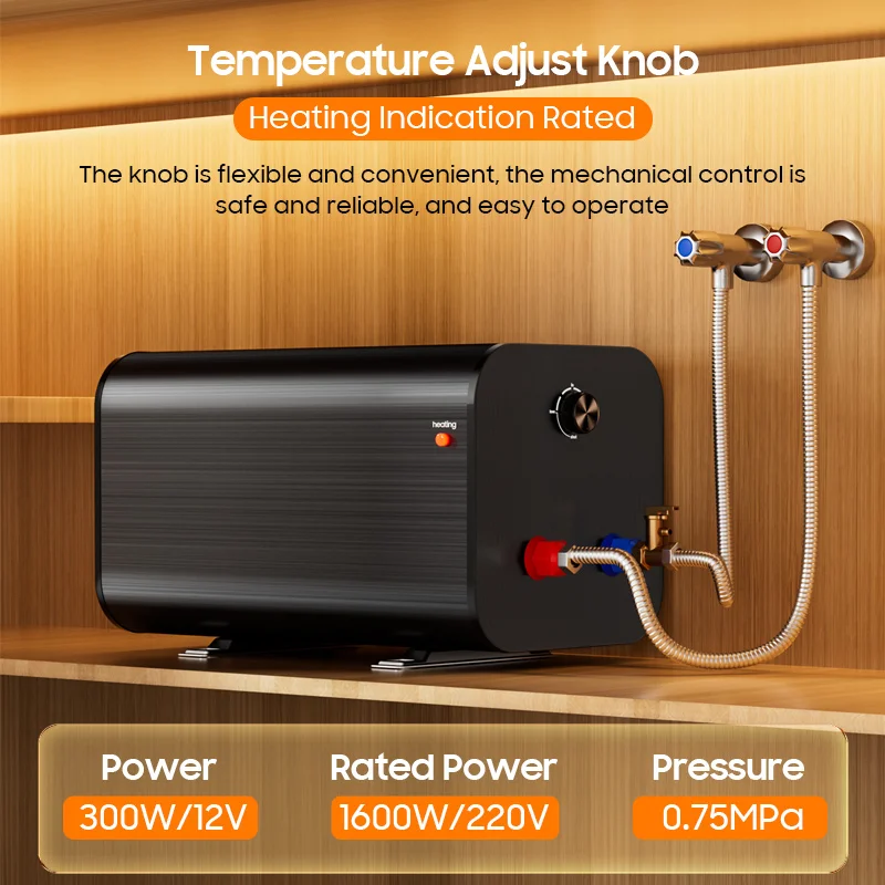Small 12V 24V DC 10L 15L 20L 30L Electric Storage Water Boiler Marine Caravan RV Water Heater for Outdoor Campaining