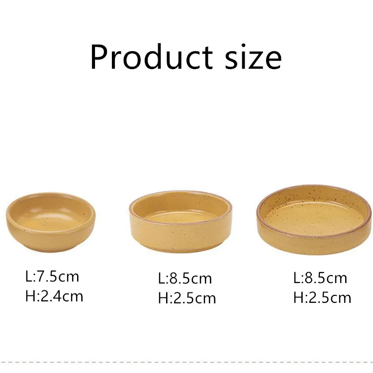 Harmony Restaurant Various Color Cheap Coarse Pottery Spice Condiment Ceramic Japanese Soy Sauce Dish