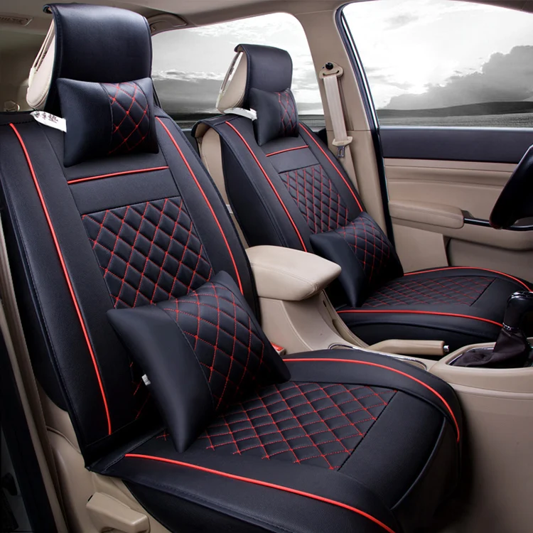 New 2022 Designer 9D Well Fit Custom Wholesale Black and White Car Seat Covers Full Set Luxury for Hyundai Elantra