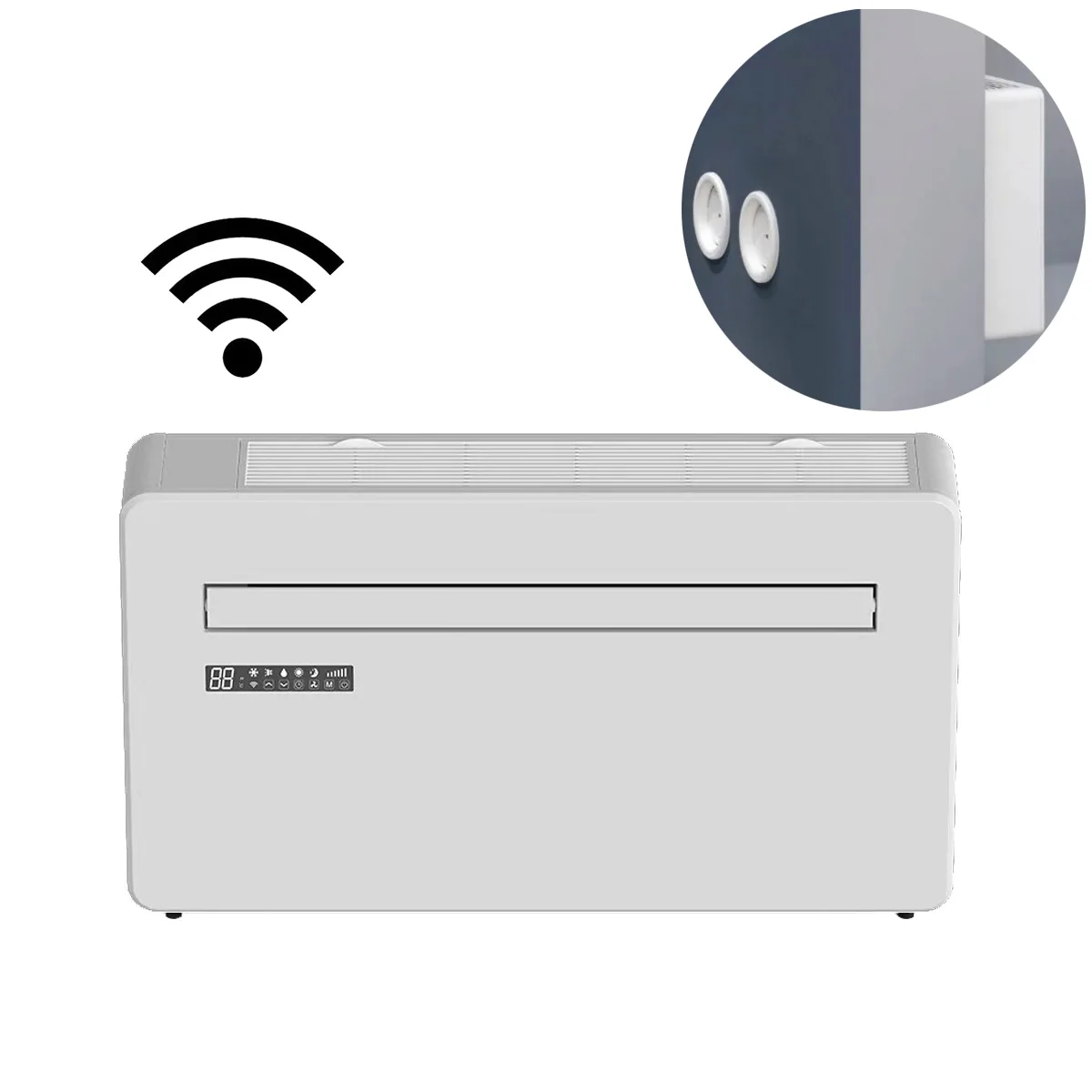 ETL Approved DC Inverter Heat Pump Air Conditioner Monoblock Full Mental Body AC for Household Hotel Use New No Outdoor Unit