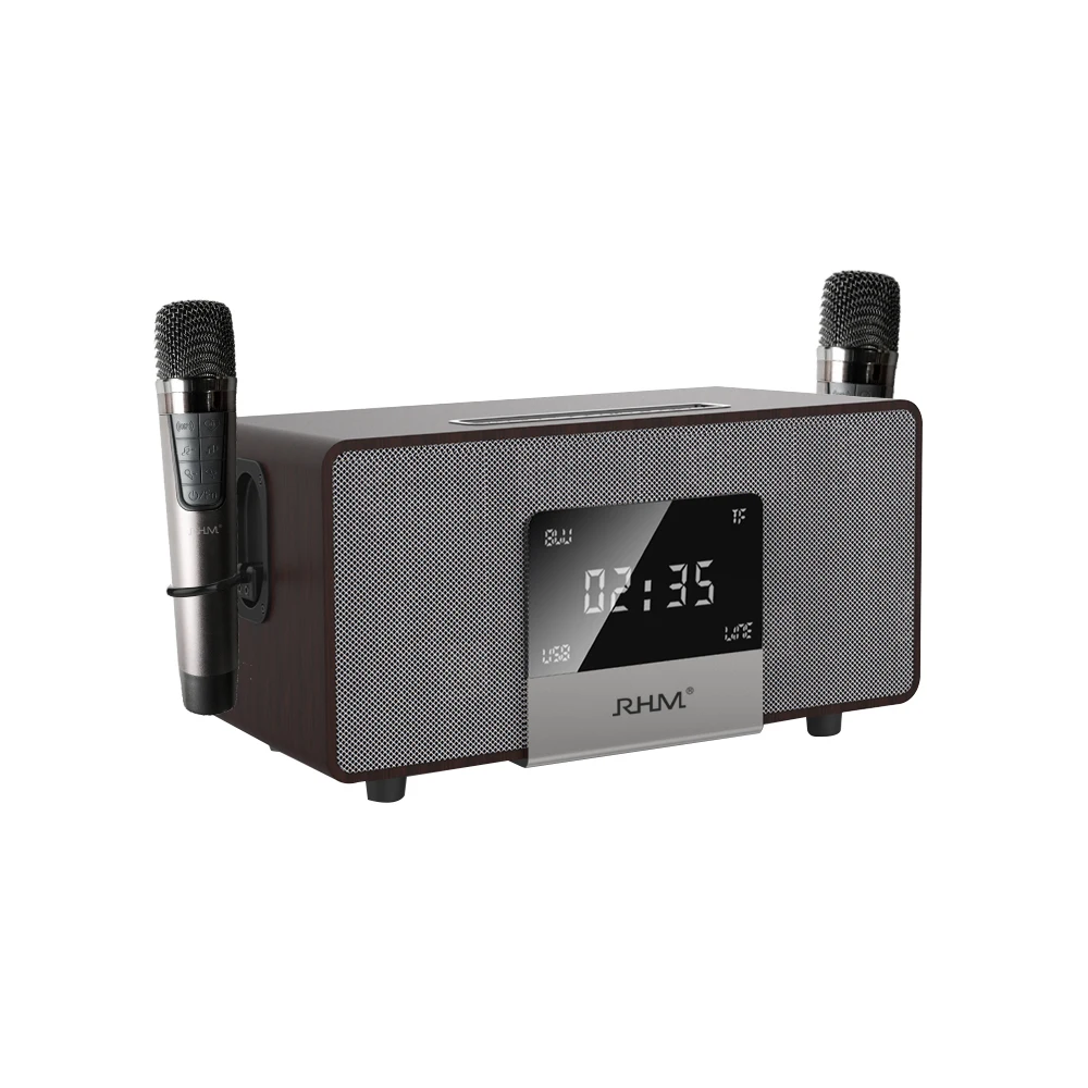 RHM K222 Karaoke マイク2本 Amazon.co.jp: RHM K222 カラオケマシン、2つのワイヤレスマイク