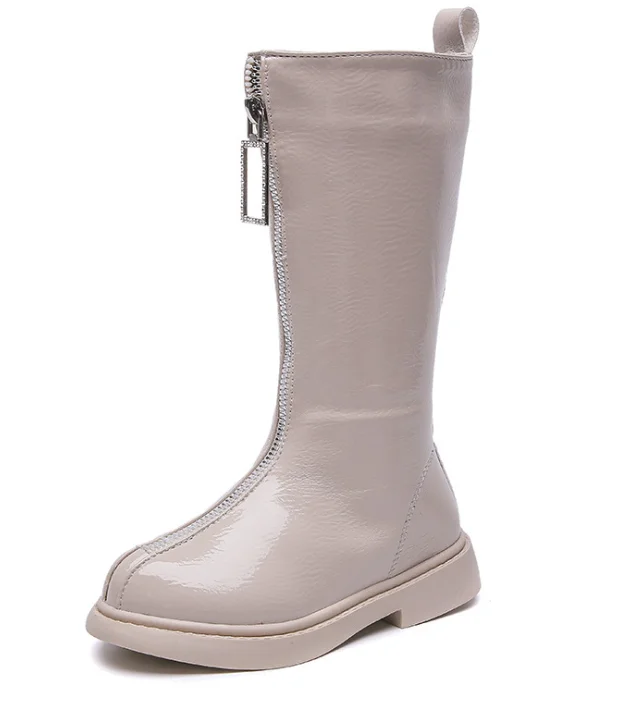 Новинка 2020, зеркальная детская обувь из ПУ, Модные дышащие ботинки для девочек, детские ботинки