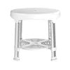 1101A Round Stool, White, Small Legged