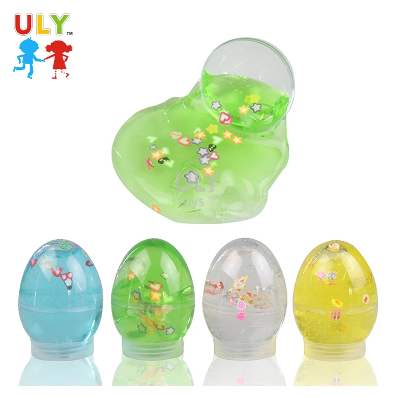 Crystal Fluffy Slime Putty Non-toxic Smile Face Crystal Clay Sludge Toys Stress Relief for Kids Adults
