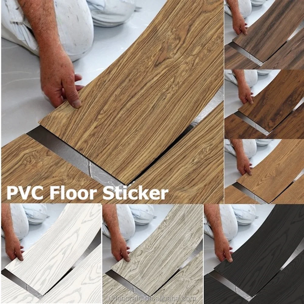 Indoor Wooden Flooring Waterproof Stickers Self Adhesive Peel And Stick