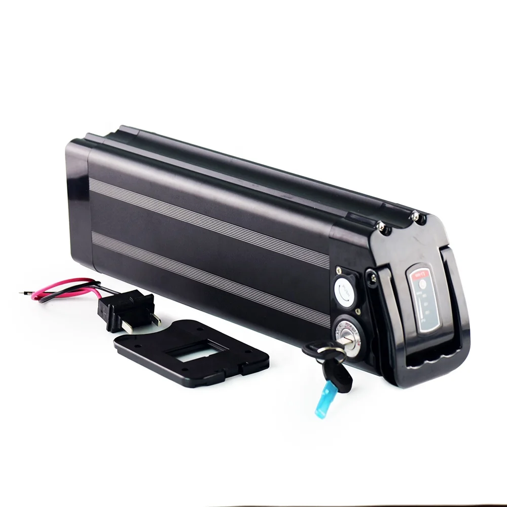 18650 48v silver fish case bottom discharge 30a bms electric bike lithium battery with USB