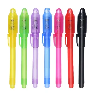 Disappearing Ink Marker Pen Secret Spy Message for Ideas Gifts LED Light UV Money Detector Invisible Ink Pen