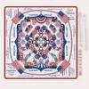 Mandala rojo blanco azul marino