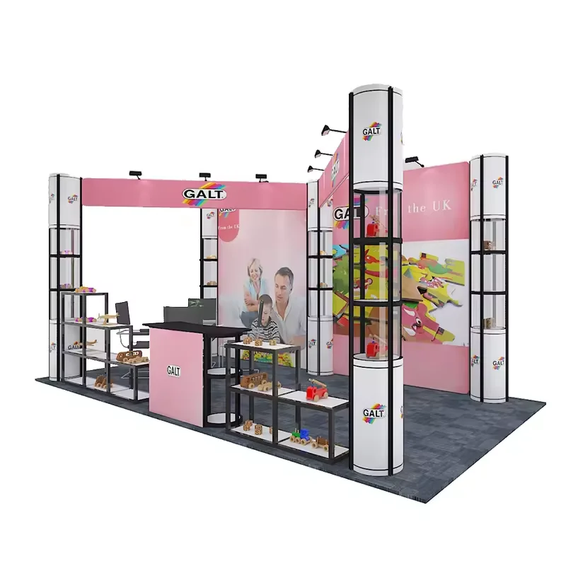 Portable Sena Awliet Dijspjal ta’ Nixxu Box Kontra Collapsible Aluvju Twist Torre Expo Fair Riżikabbli Booth Esposizzjoni