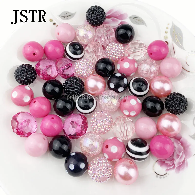 Diy 20mm Mix Color Beads For Jewelry Making Kid Round Bubblegum Beads