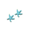 23*20mm gold Starfish double-sided blue