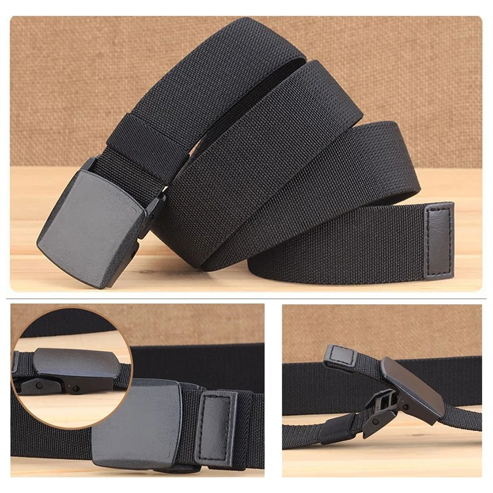 Wear-resistant Elastic Stretch High-quality Durable Belt Men's All Size No Metal Nylon Tactical Hiking Belt