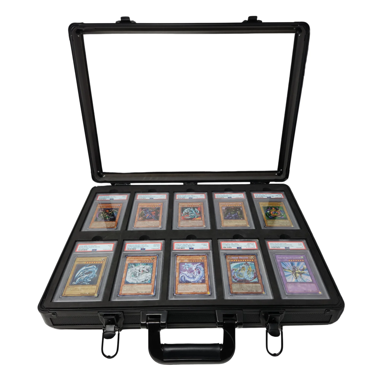 card slab display case Card Display (PSA/CGC) 9-Card / 5 Pack / Silver Carbon main image 1