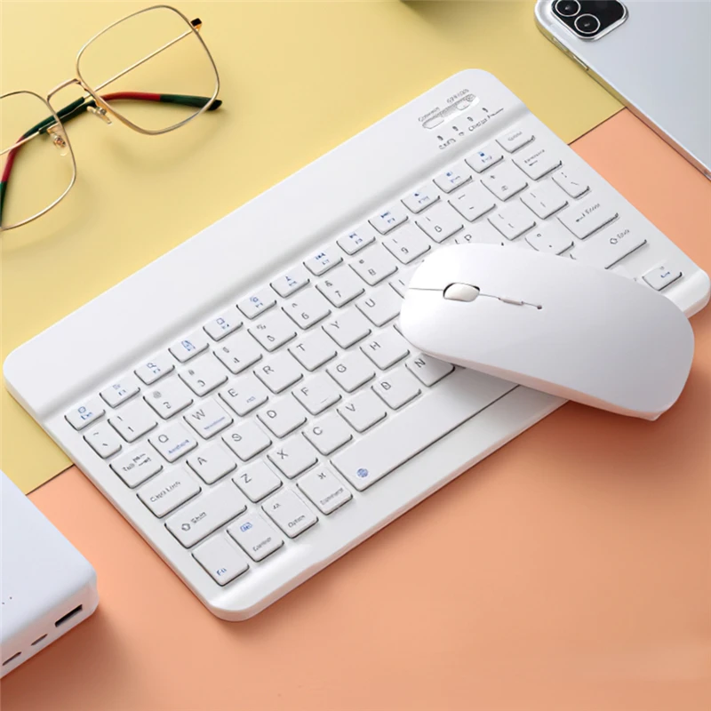 20wrechargeable Mini Wireless Keyboard Mchargermbo BT Wireless Keyboard and Mouse Combo for Windows Laptop Tablet Chargers LED