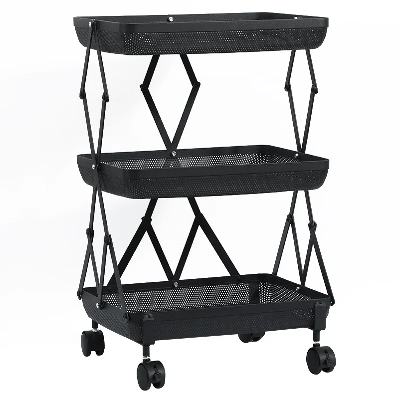 Multilayer Folding Storage Rack Kitchen Storage Rack Multifunctional