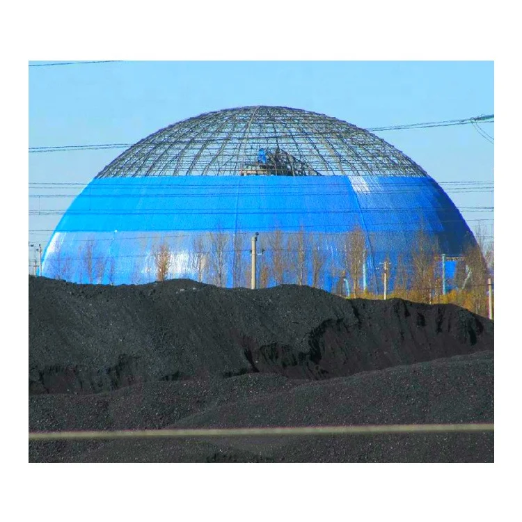 Steel Space Frame Grid Structure Coal Yard Bunker Shed Dome Industrial Storage House