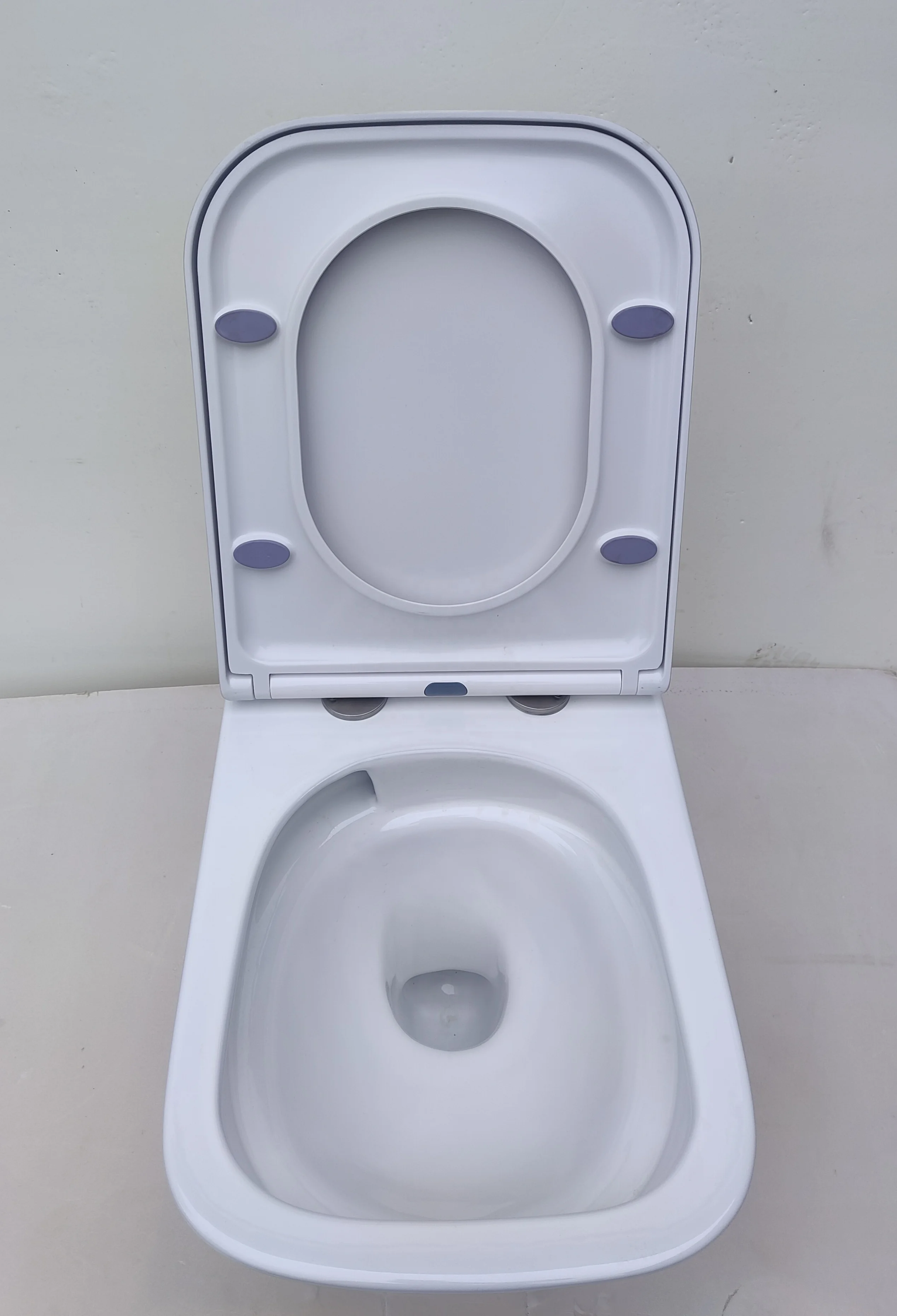 High Quality Square Tornado Wall Mounted Toilette Bathroom Wash Down Super Swirling Toilet factory