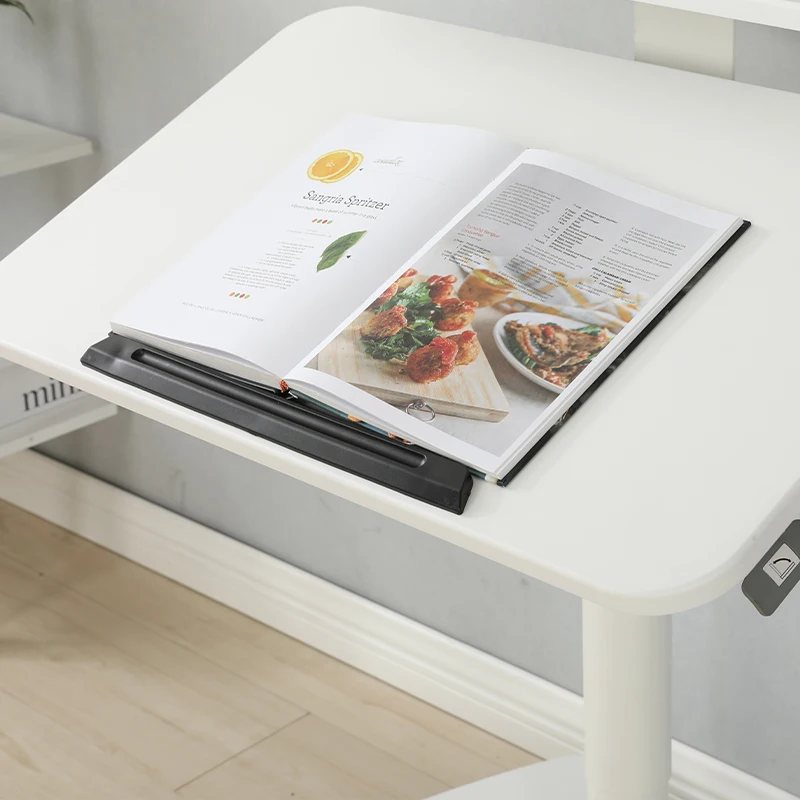 Ada Pneumatic Height Adjustable Sit to Stand Desk Mobile Overbed Tiltable Laptop Gas Lift Desk